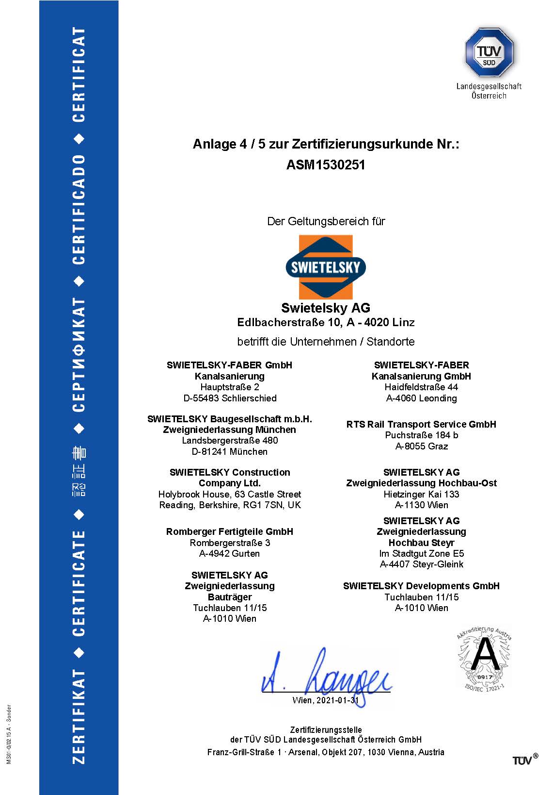 Zertifikat-A4 45001 Haupt+Anlagen Swietelsky_d_Seite_5