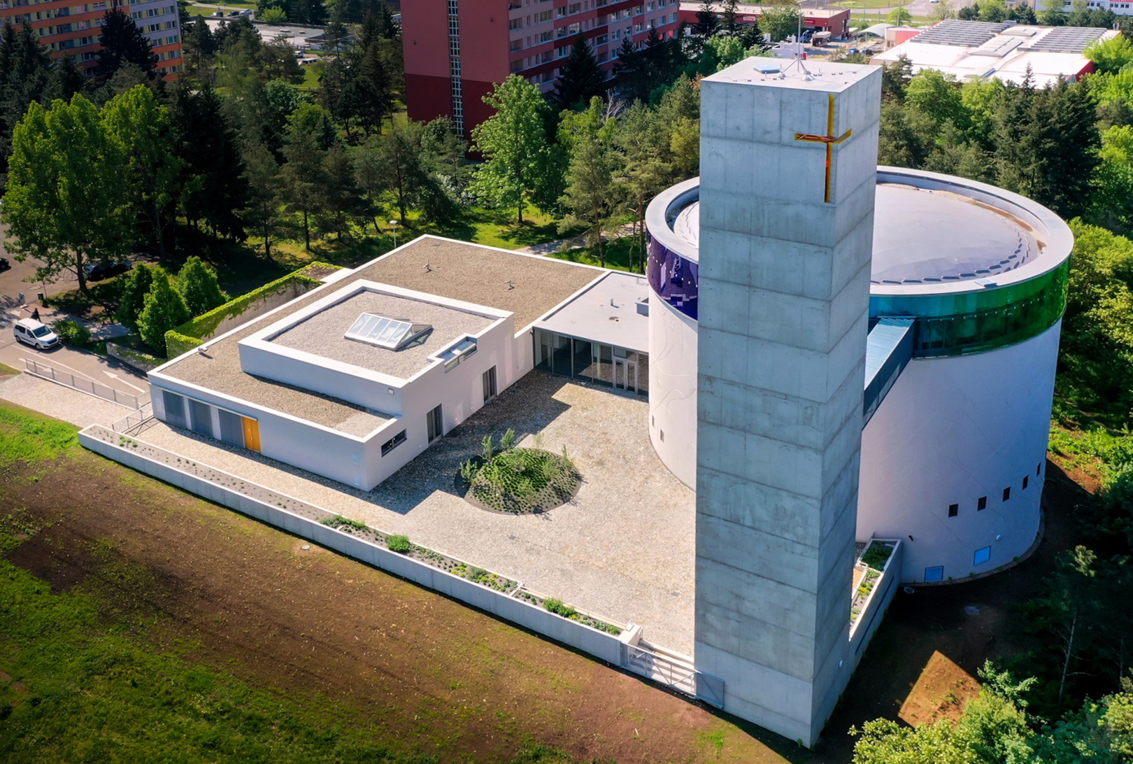 Přístavba duchovního centra Brno – Lesná, kostel a věž - Hochbau