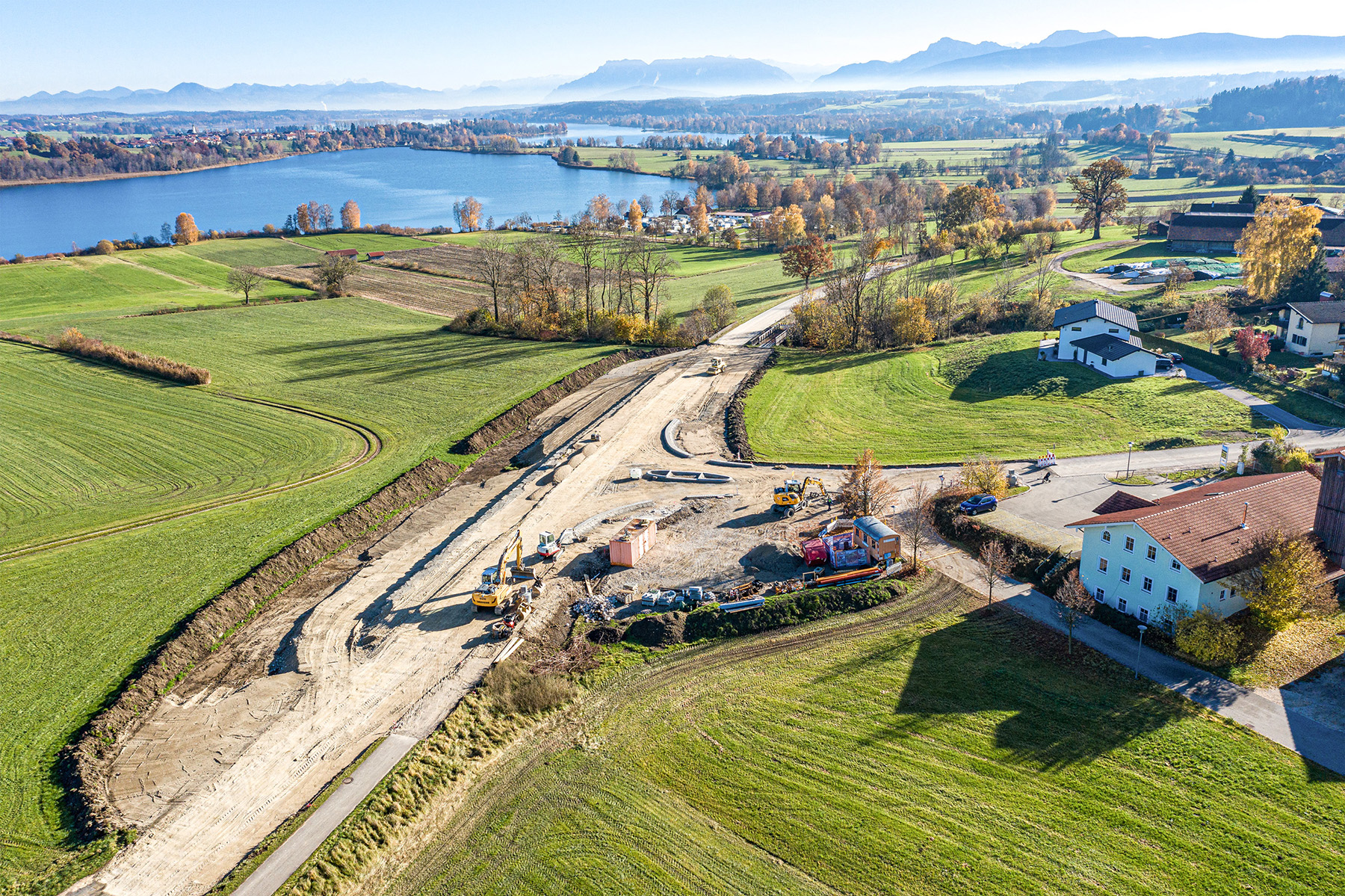 Straßenbau, Taching am See - Straßen- und Brückenbau