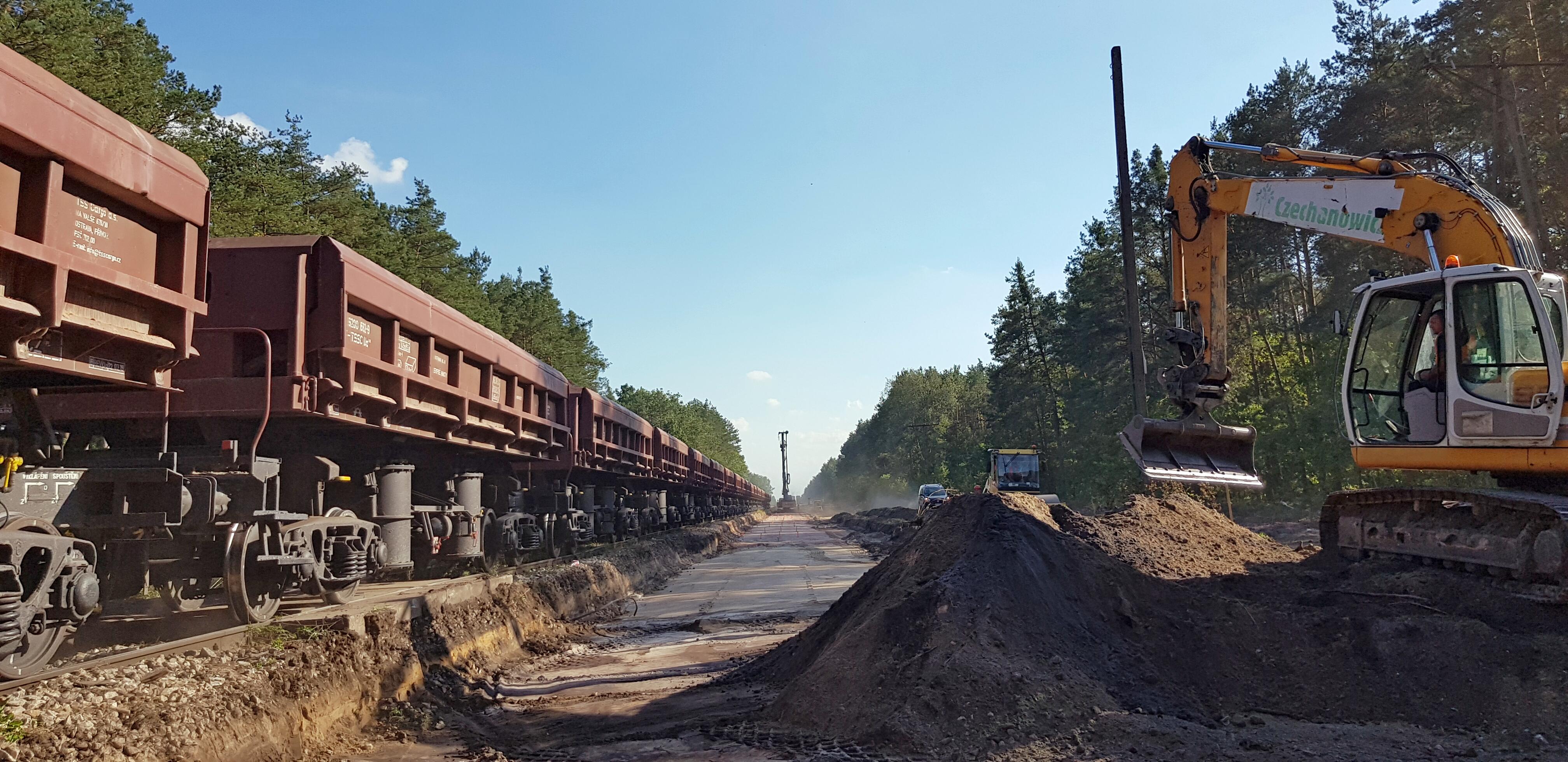 Prace budowlane na torze kolejowym, Kraków - Bahnbau