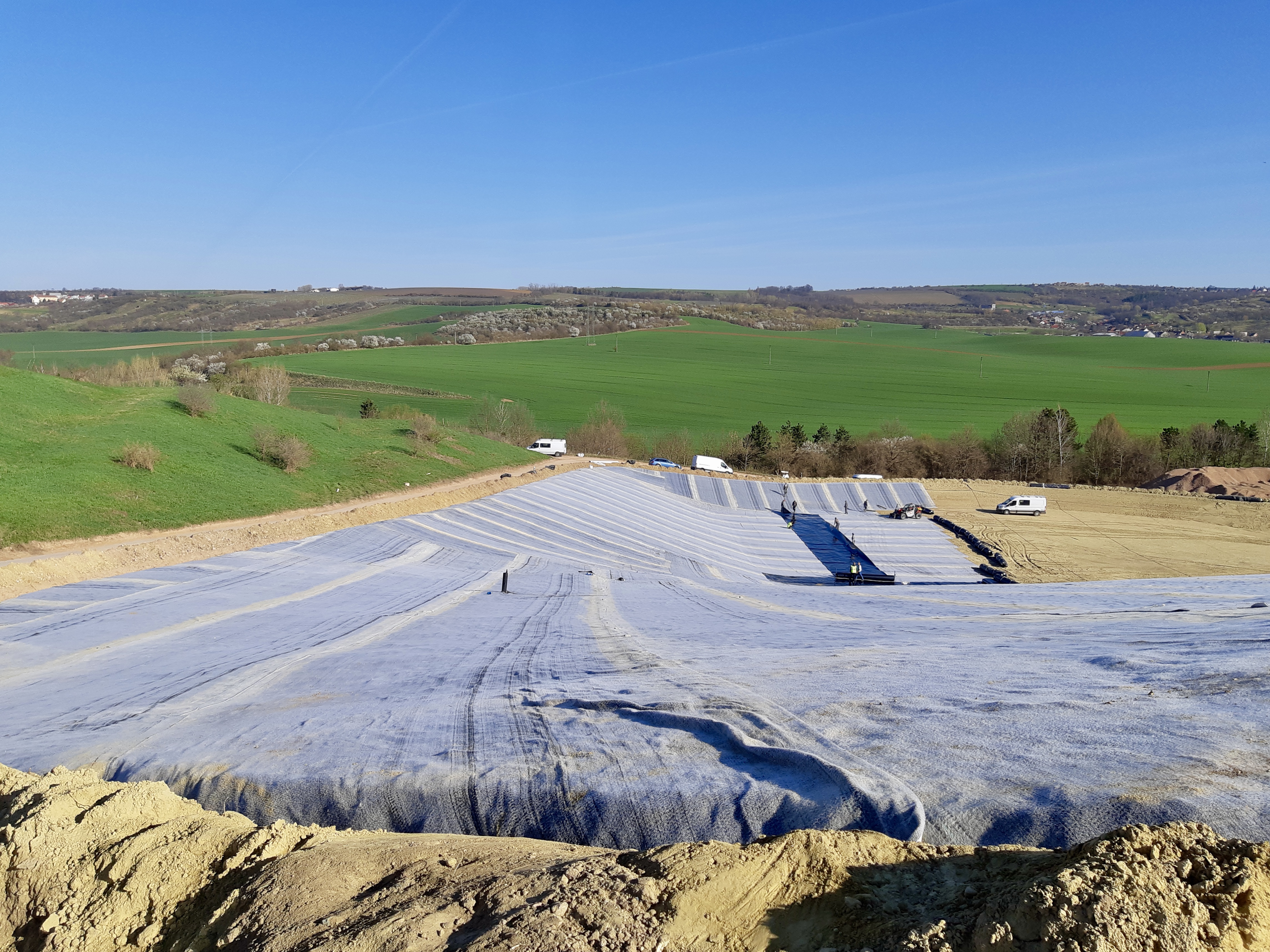 Těmice – rozšíření řízené skládky odpadů (III. etapa) - Tiefbau