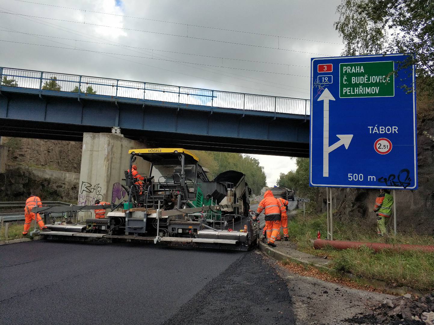 Silnice I/19, Tábor – rekonstrukce mimoúrovňové křižovatky s dálnicí D3 - Straßen- und Brückenbau