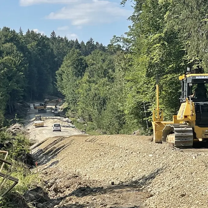 Foto Bagger Autos Gedreht