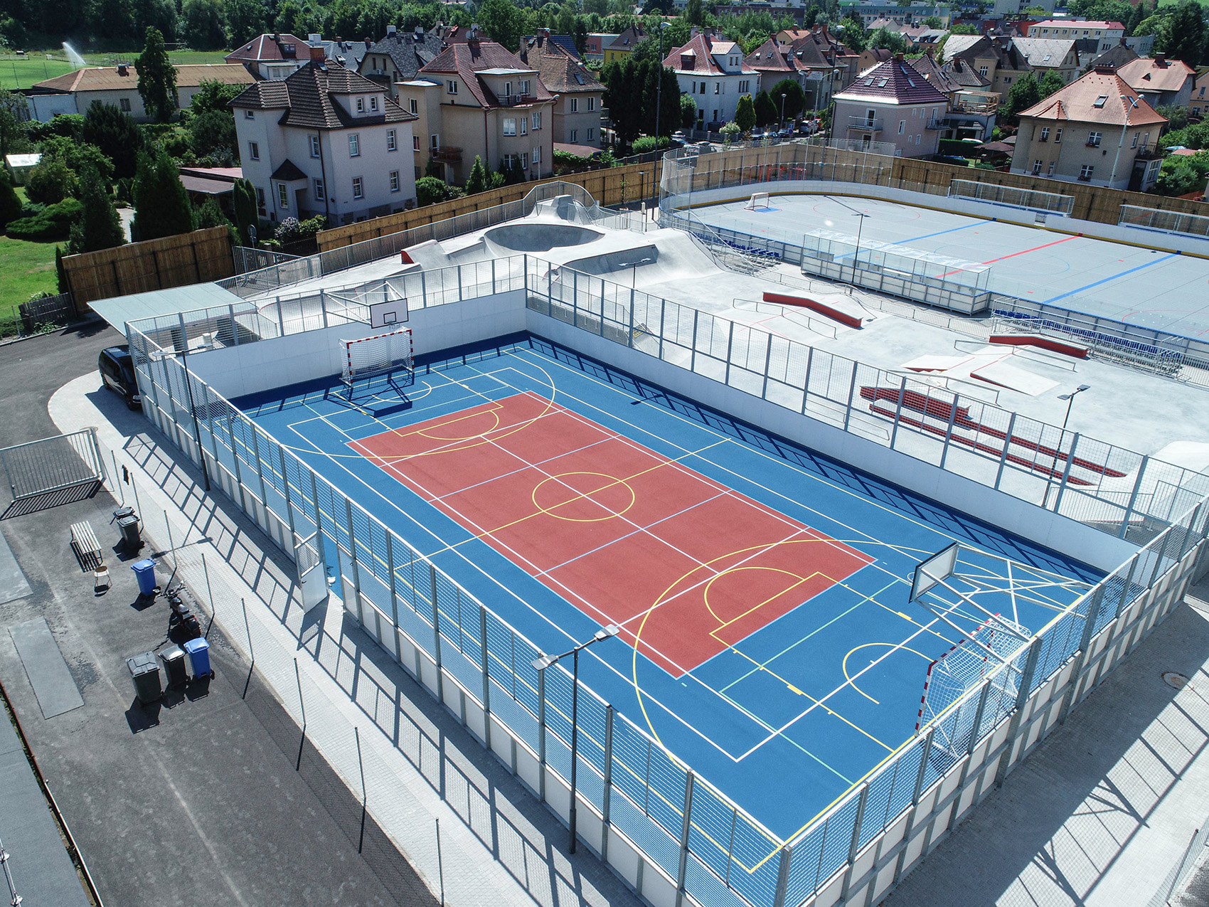 Sportovní hřiště, Děčín - Tiefbau