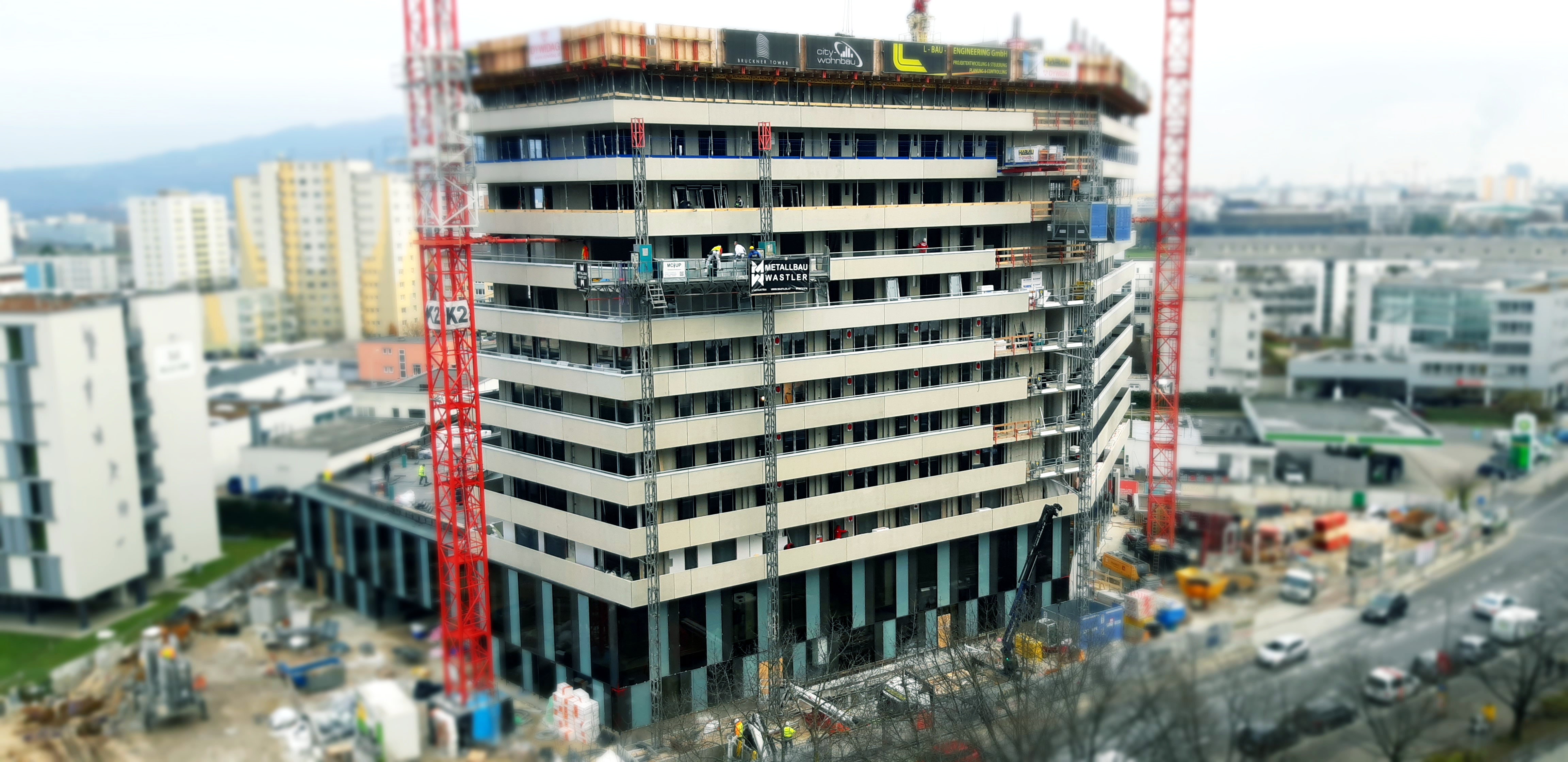 Wohnbau Bruckner-Tower, Linz - Hochbau