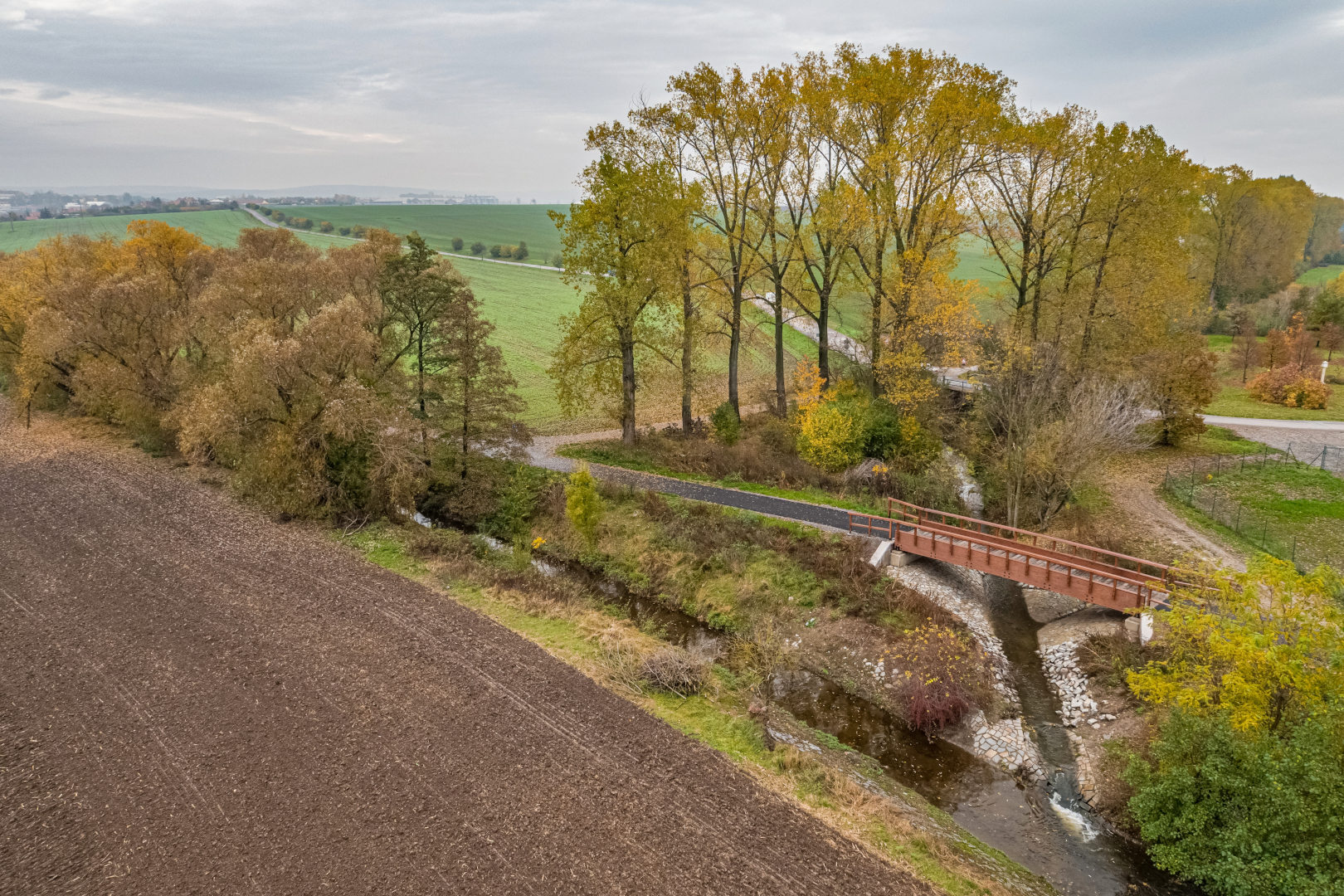 Cyklostezka Šlapanicko - Straßen- und Brückenbau