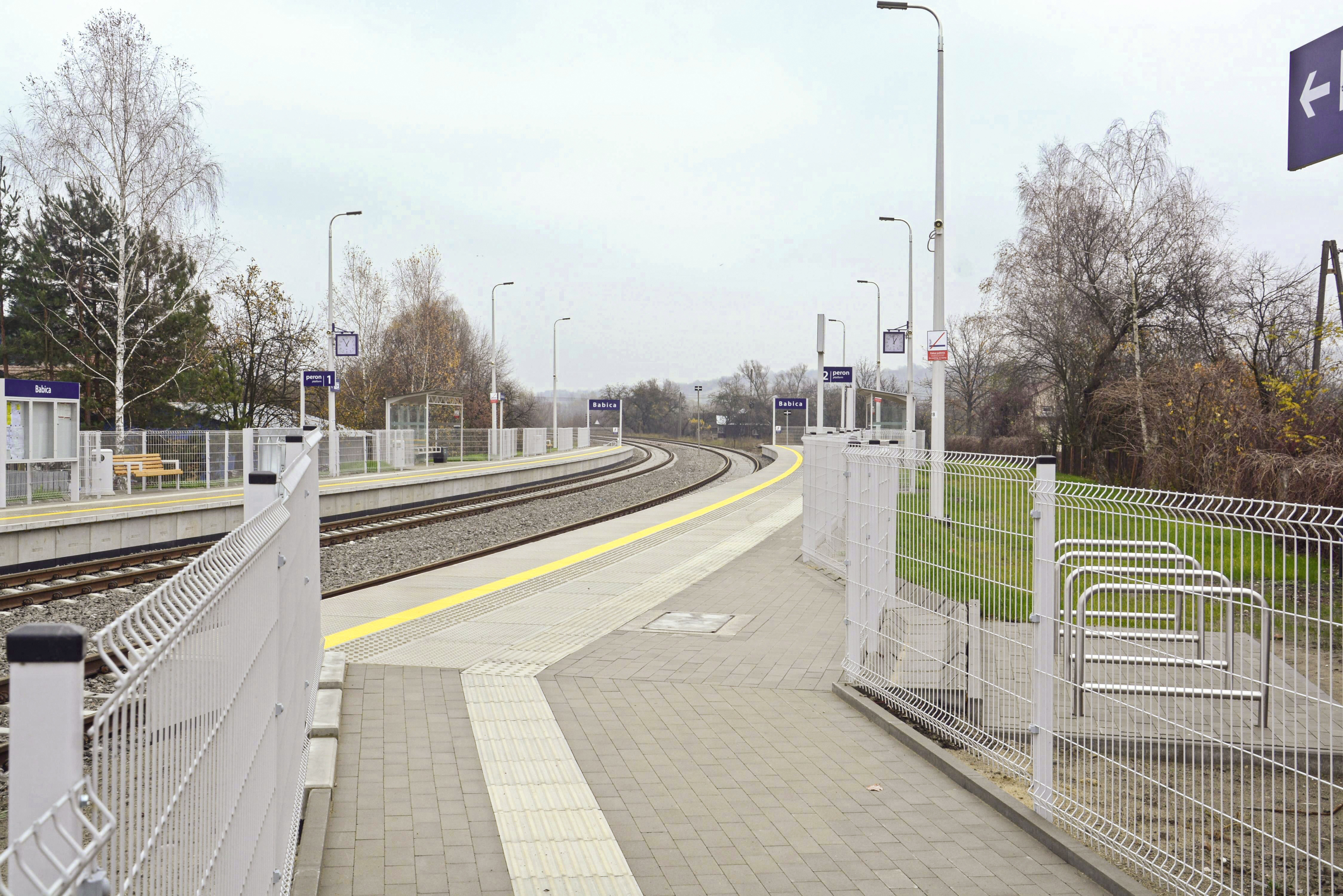 Prace budowlane na torze kolejowym, Stacja kolejowa, Babica - Bahnbau