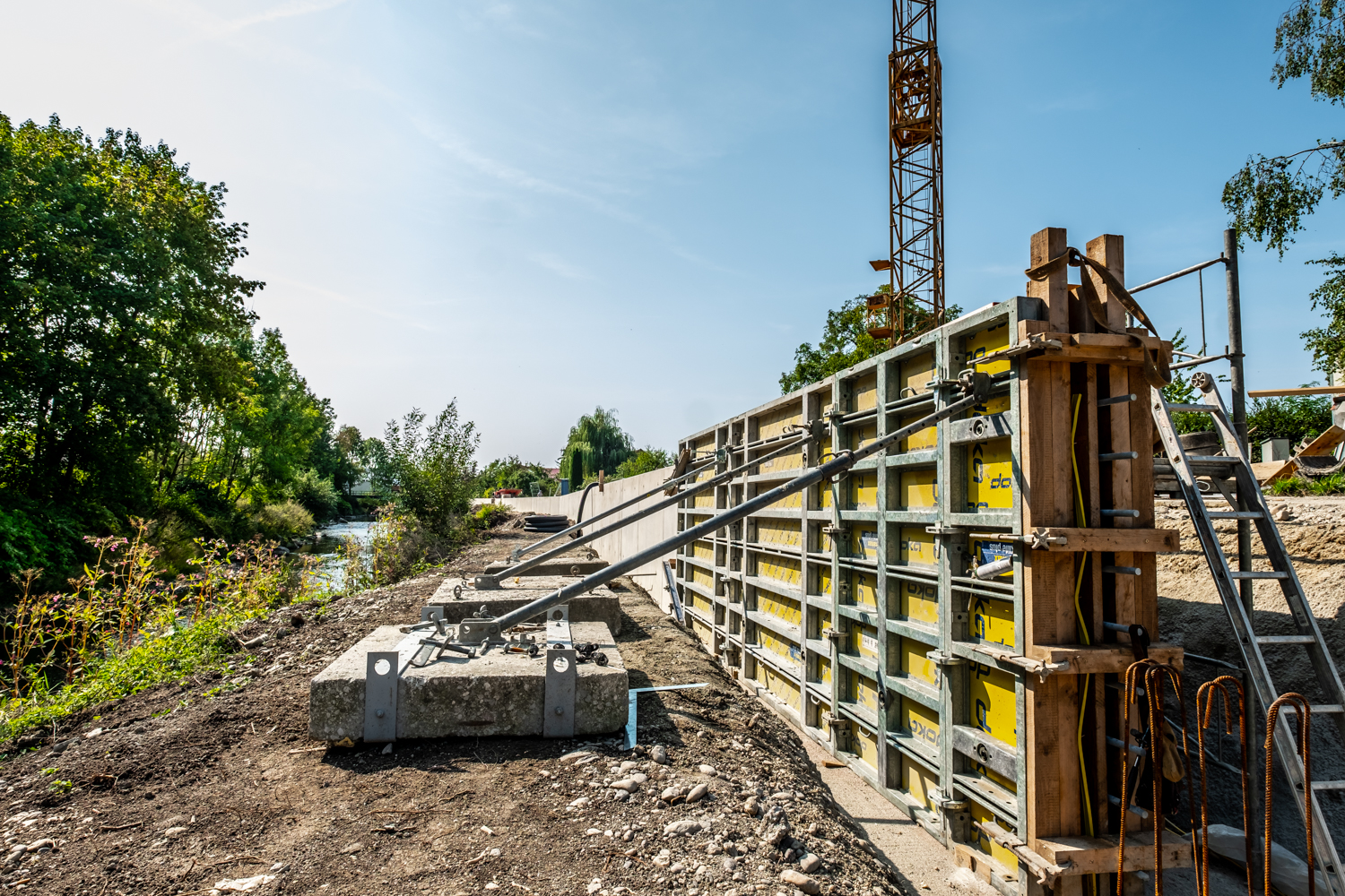 Hochwasserschutzanlage, Antiesen - Tiefbau