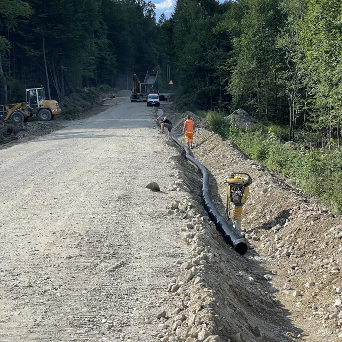 Foto Schlauch Bagger Gedreht