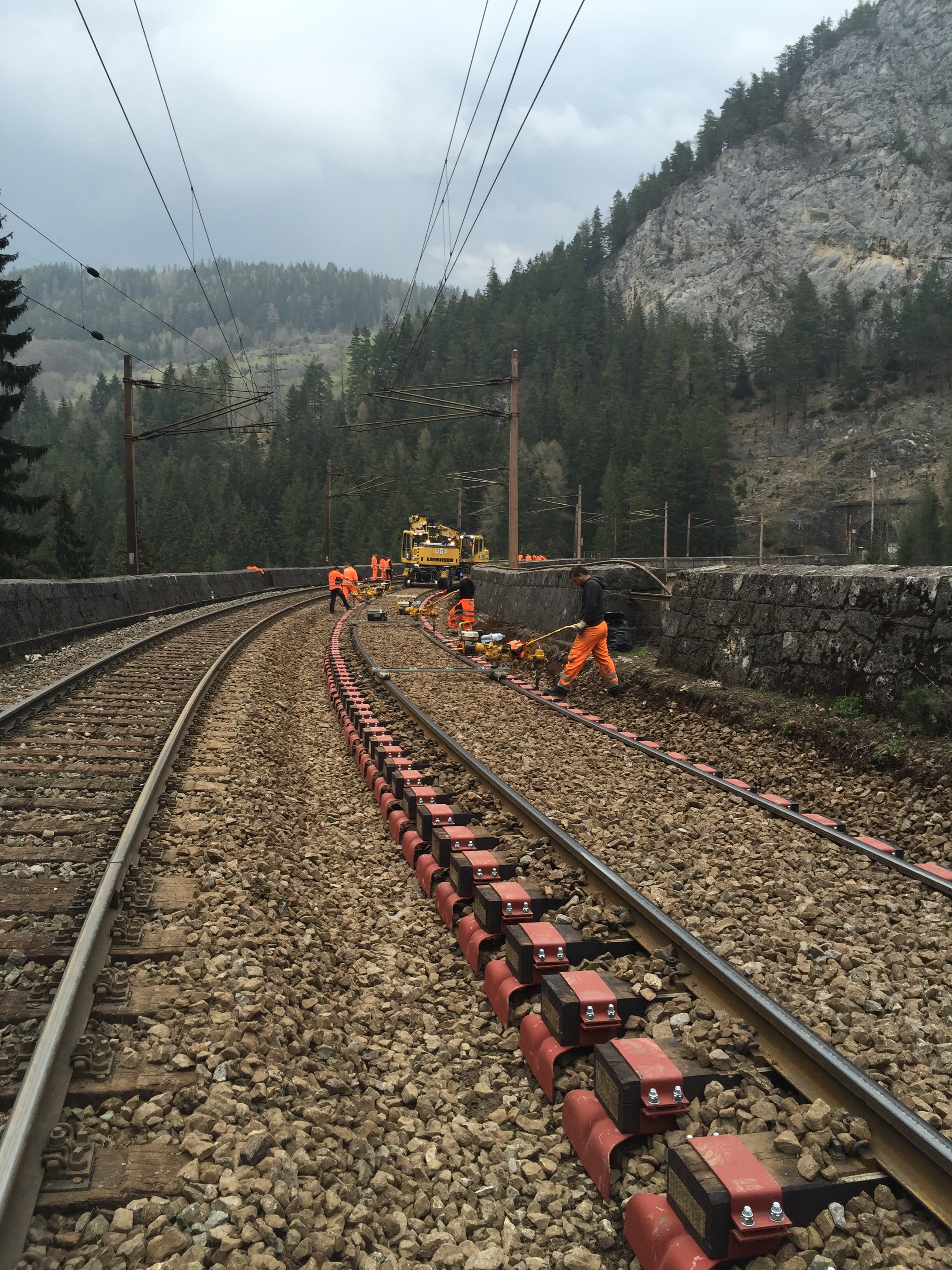 Gleisneulage Semmering - Bahnbau